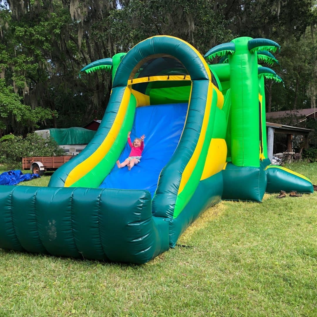 water slide bounce house combo wet dry